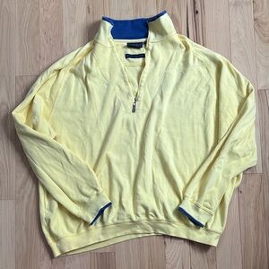 Bobby Jones Yellow and Blue Quarter-Zip Pullover